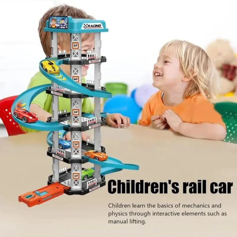 Piste voiture rampe course puzzle parc enfant 3-5 ans