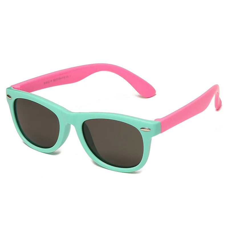 Lunettes de soleil classiques en Silicone pour enfants, UV400, pour garçons et filles, TR90, Protection UV