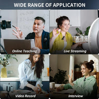 K60 Wireless Lavalier Microphone Mini Audio Video Recording Mic for iPhone Android Laptop Live Gaming Mobile Phone Microphone