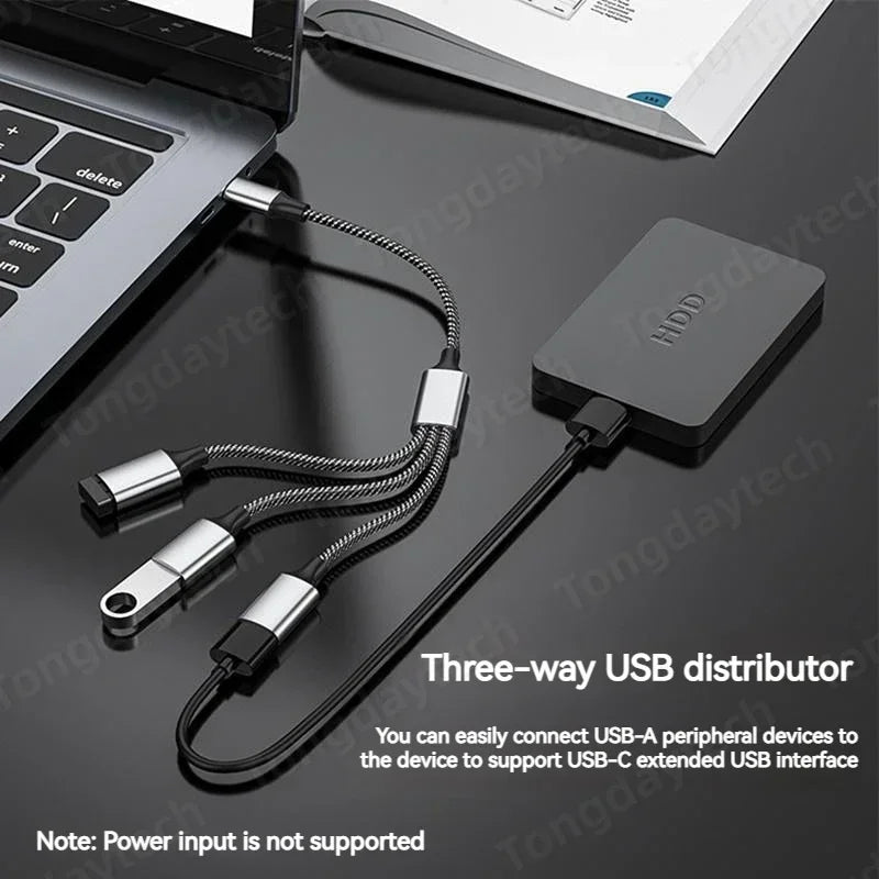 Adaptateur USB-C 4 Ports Multi Appareils OTG Rapide