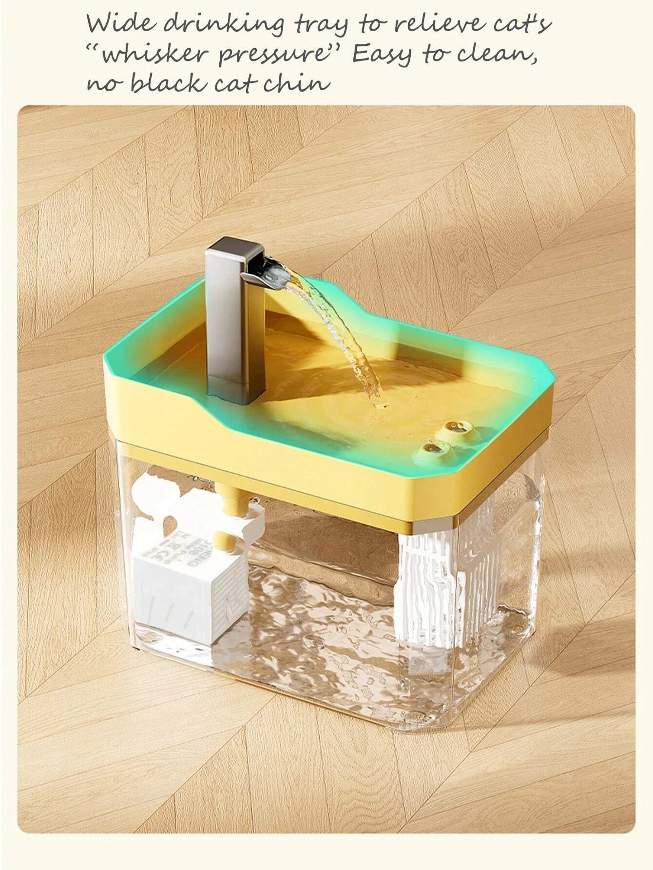 Fontaine à eau pour chat anti séchage avec pompe filtrante