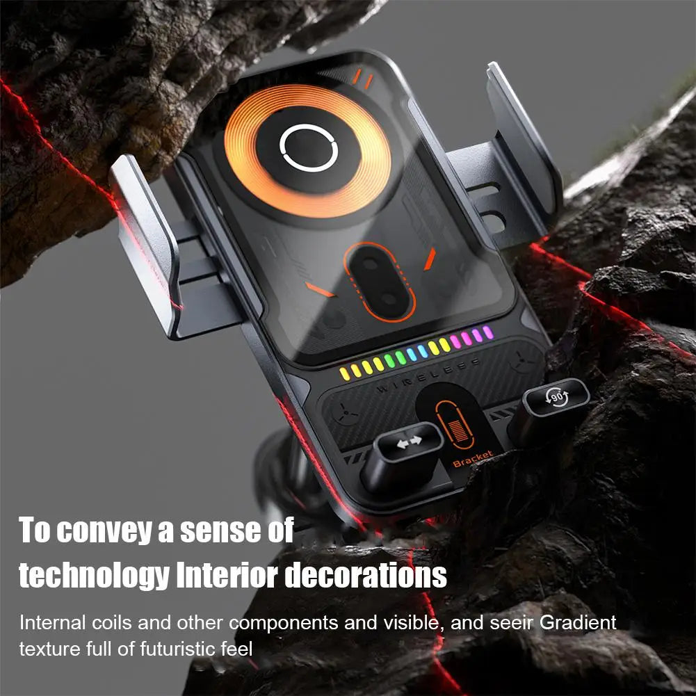 Support téléphone voiture charge rapide induction 15W