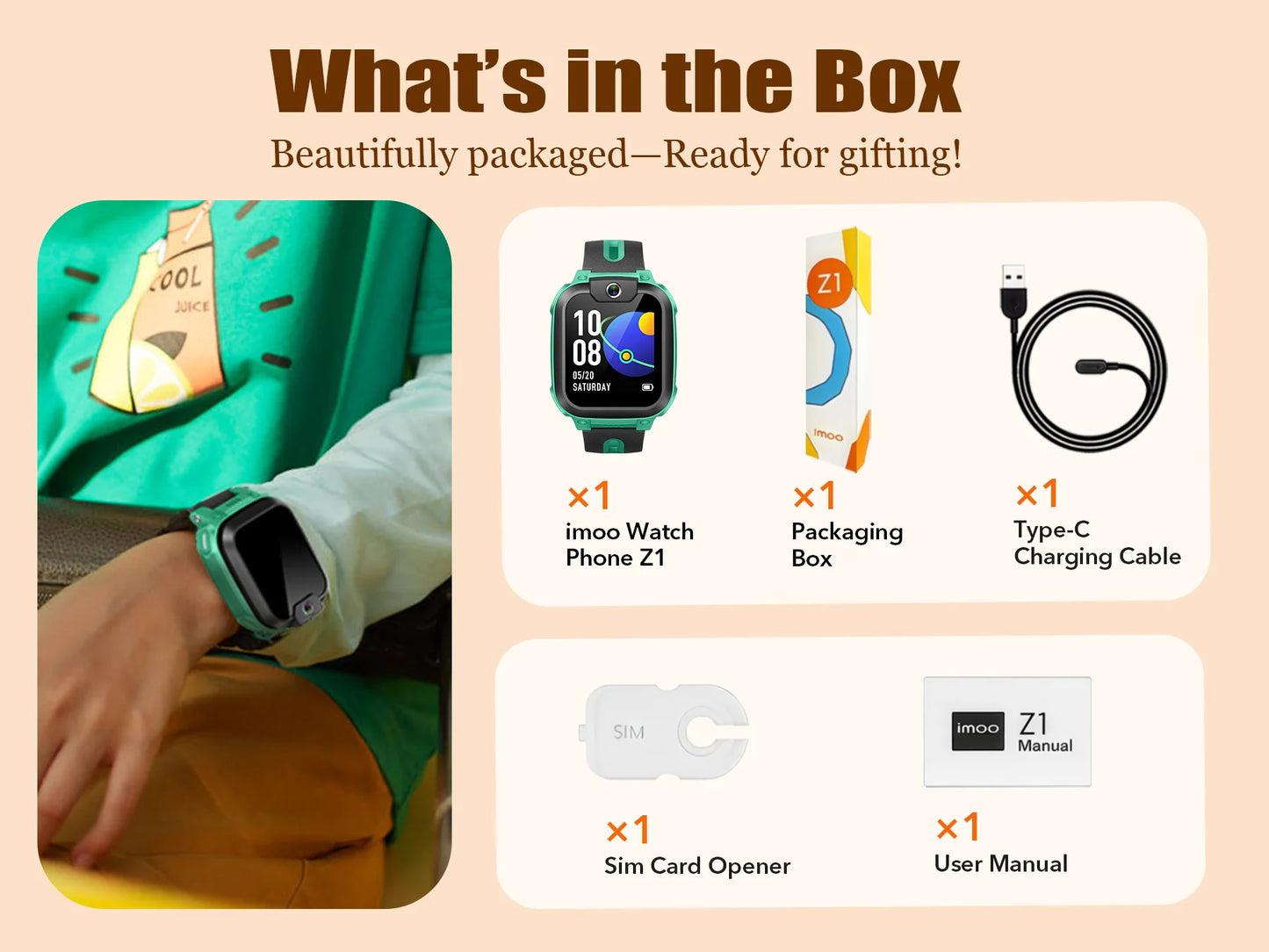 Imoo Z1 montre enfant 4G GPS SOS étanche