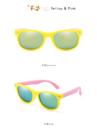 Lunettes de soleil classiques en Silicone pour enfants, UV400, pour garçons et filles, TR90, Protection UV