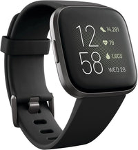 Fitbit Versa 2 smartwatch noir suivi santé fitness natation Alexa