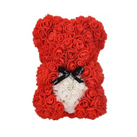 Ours rose 25cm peluche avec boîte cadeau romantique femme