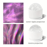 Projecteur LED Aurore Boréale ondulation eau télécommande