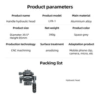 Tête Trépied LEAPLIGHT Aluminium Fluide Hydraulique Panoramique