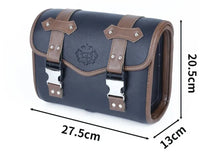 Sacoches de moto universelles, sac de fourche, pochette de bagage en cuir PU, sac à outils latéral