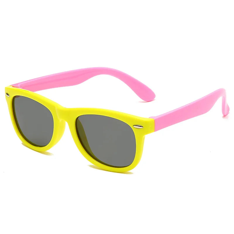 Lunettes de soleil classiques en Silicone pour enfants, UV400, pour garçons et filles, TR90, Protection UV