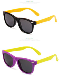 Lunettes de soleil classiques en Silicone pour enfants, UV400, pour garçons et filles, TR90, Protection UV