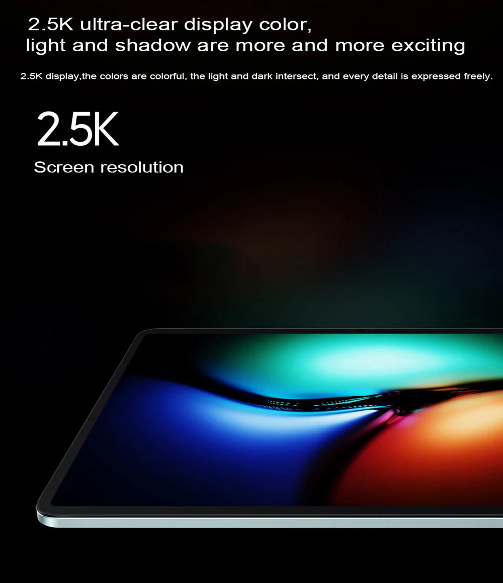 Android 15 tablette Pad 11 Pro 11.0 pouces 2.5K écran Snapdragon 8 gen2 octa-core 22GB RAM 2048GB Wifi-6 20000mAh tablette PC