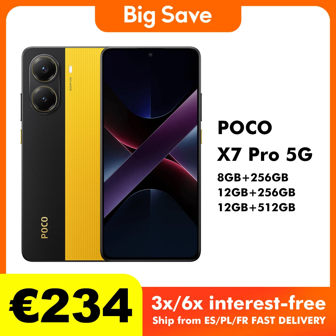 POCO X7 Pro 5G, Dimensity 8400, 6.67" 120Hz, 6000mAh