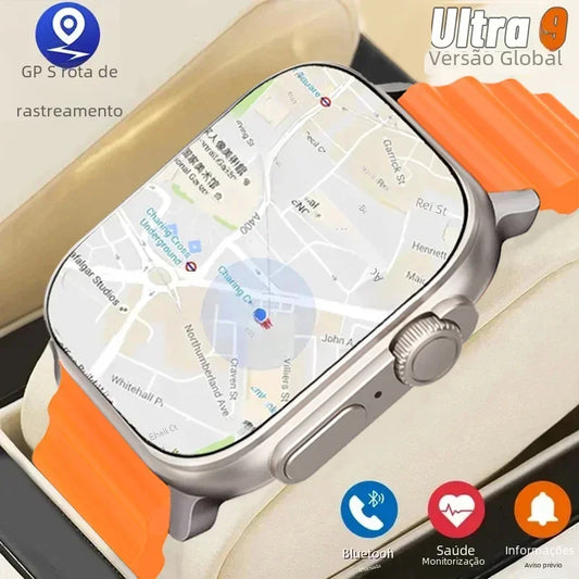 Montre intelligente T900 49mm AMOLED NFC étanche hommes 2025