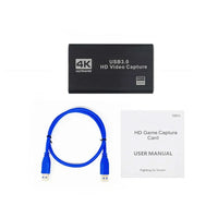 4K USB 3.0 Video Capture Card, HDTV 1080P 60Hz HD, Video Recorder for PS4 OBS, Game Recording, Live Streaming
