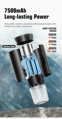 Machine café expresso portable sans fil 3en1 capsules