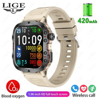 Montre intelligente militaire étanche IP68 appels Bluetooth Android iOS écran 2.01