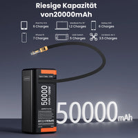 Batterie externe 50000mAh 100W PD PPS charge Super rapide batterie de rechange Portable type-c câble rétractable Powerbank pour téléphone Portable