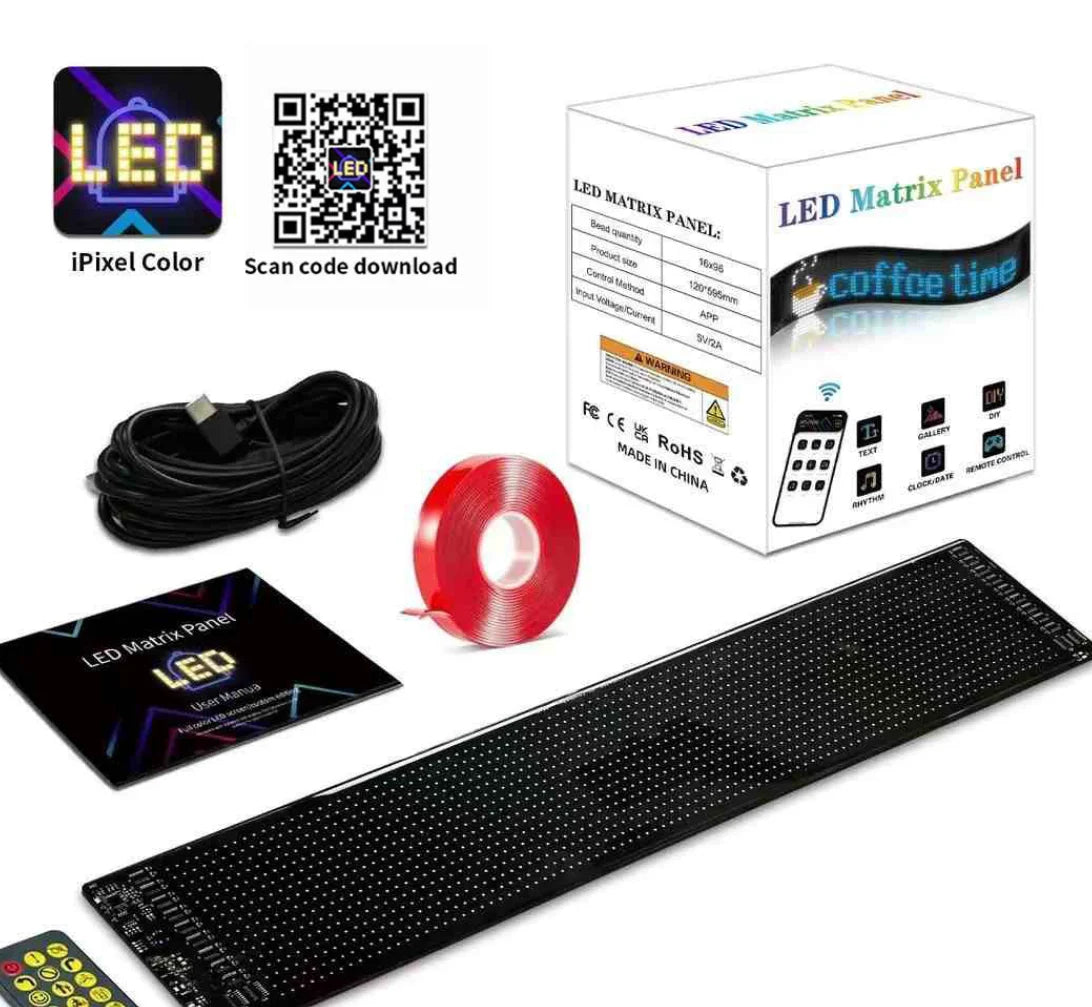 Écran LED voiture programmable APP effet œil diable