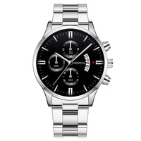 Montre homme 40mm quartz acier inoxydable sport