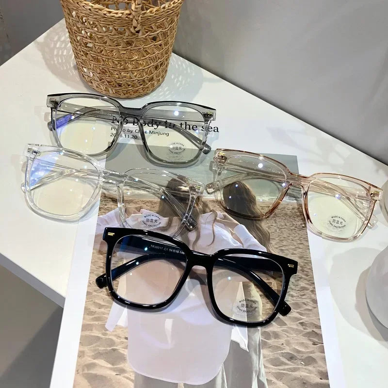 Lunettes anti-lumière bleue UV style carré unisexe protection