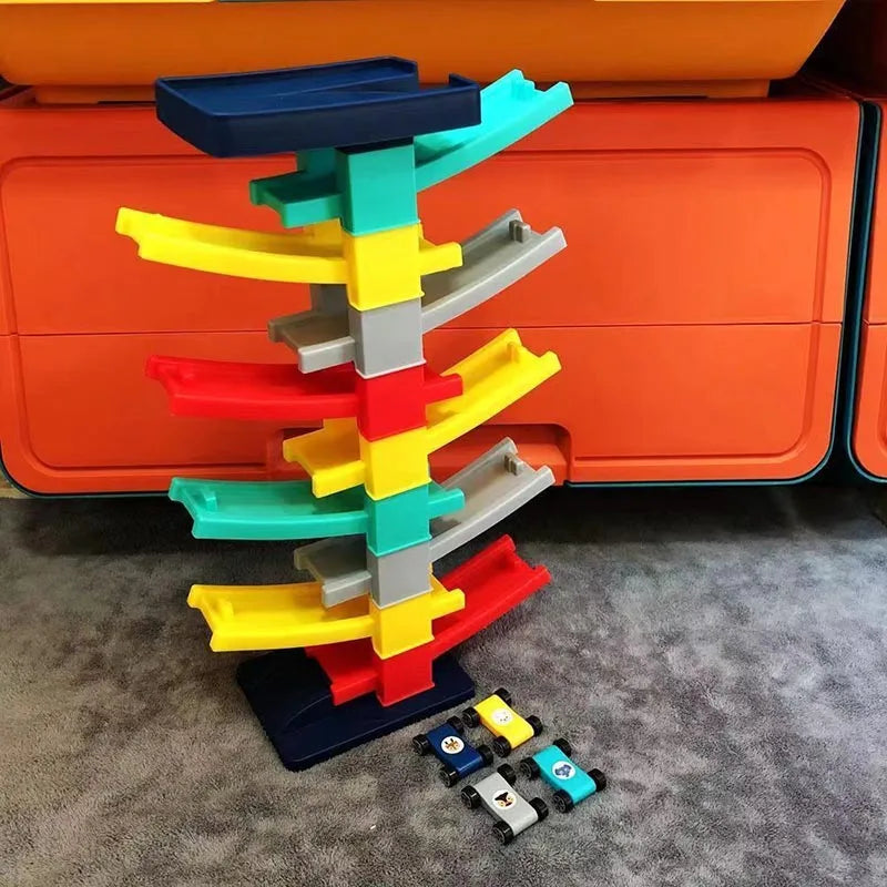 Piste voiture rampe course puzzle parc enfant 3-5 ans