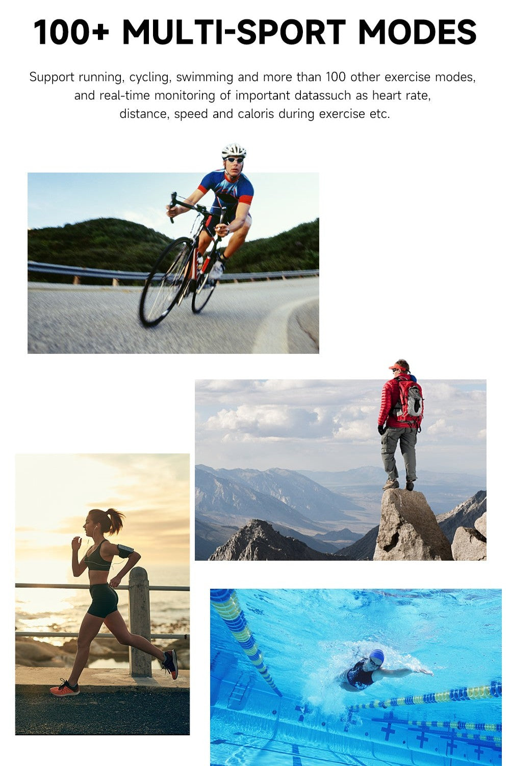 Montre connectée Bluetooth 1,45" pour Android/iPhone, appels