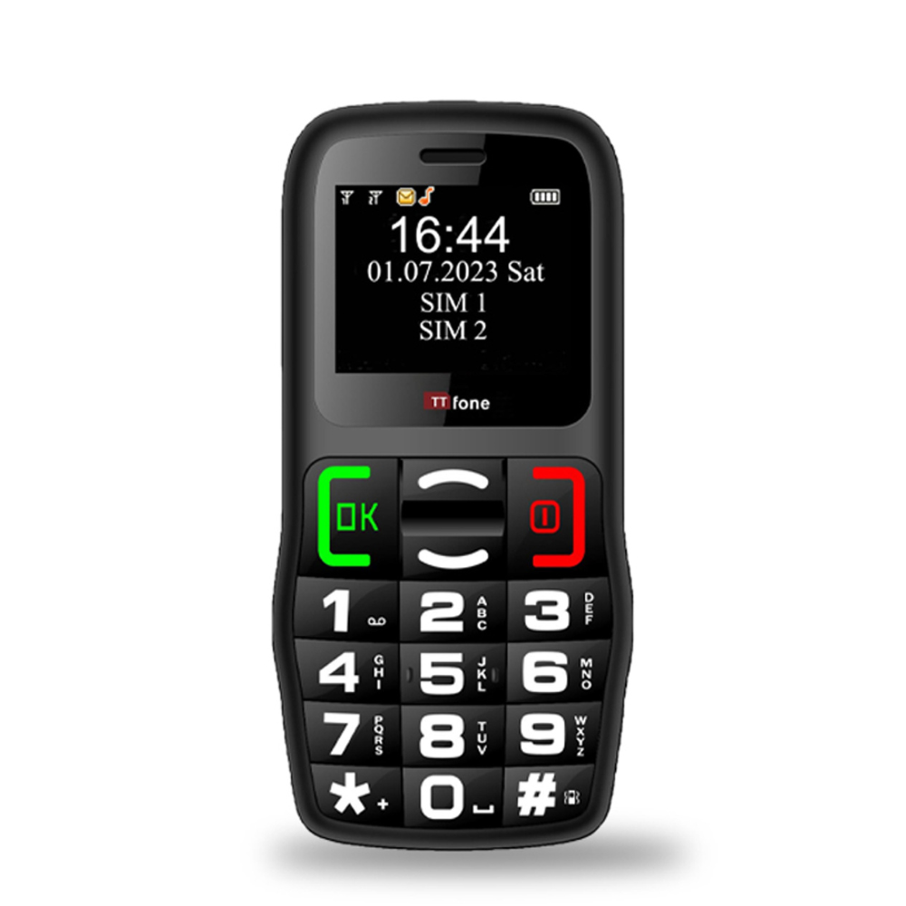 TTfone TT220 Big Button Mobile with USB Cable, Giffgaff Pay As You Go