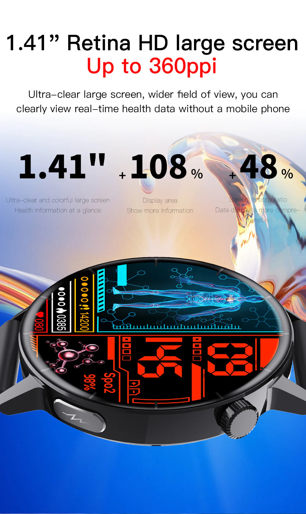 Montre connectée ECG glycémie sans prélèvement analyse sanguine